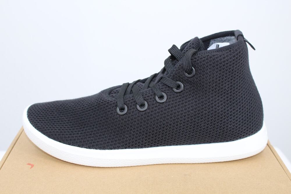 Allbirds Tree Topper Men’s Mid Top Lace Up Sneakers size 8 Natural Black